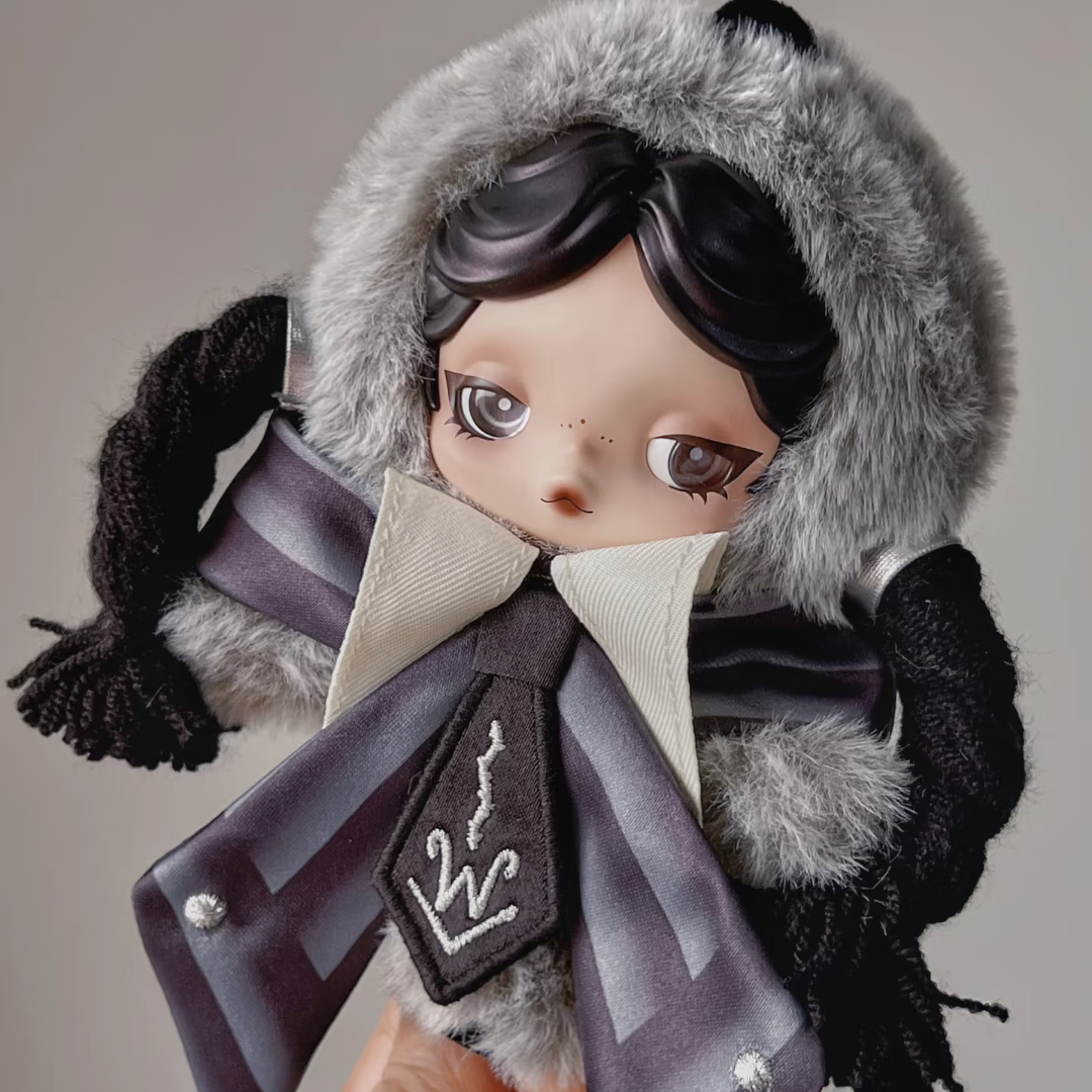 Skullpanda Wednesday  Plush Toy Pendant （1 box）