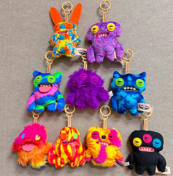 Fuggler Funny Ugly Monster Keypers V6 Series Plush Key Chain Dolls（1 box）