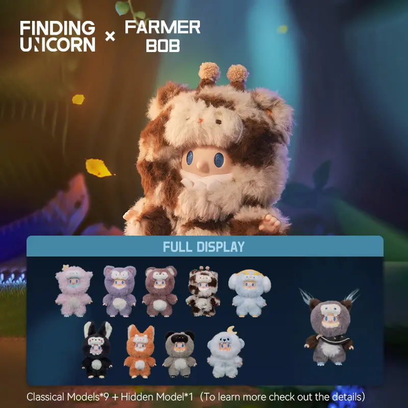 FARMER BOB ANI-NIGHT MONSTER SERIES Cute Figures Desktop Ornament Collectible Toys Birthday Gifts(1 box)