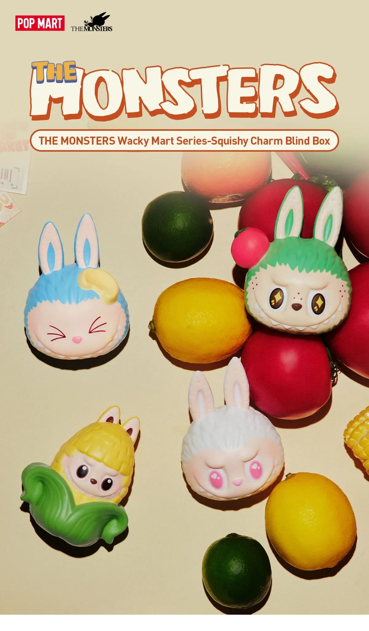 THE MONSTERS Labubu Wacky Mart Series-Squishy Charm Blind Box