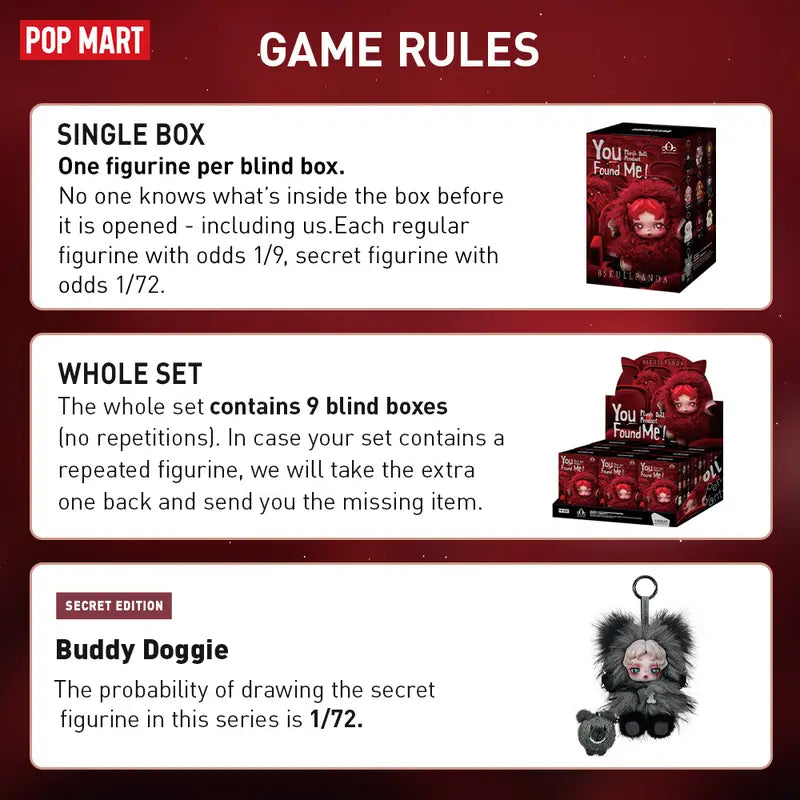 SKULLPANDA You Found Me! Series Plush Doll Pendant (1 BOX)