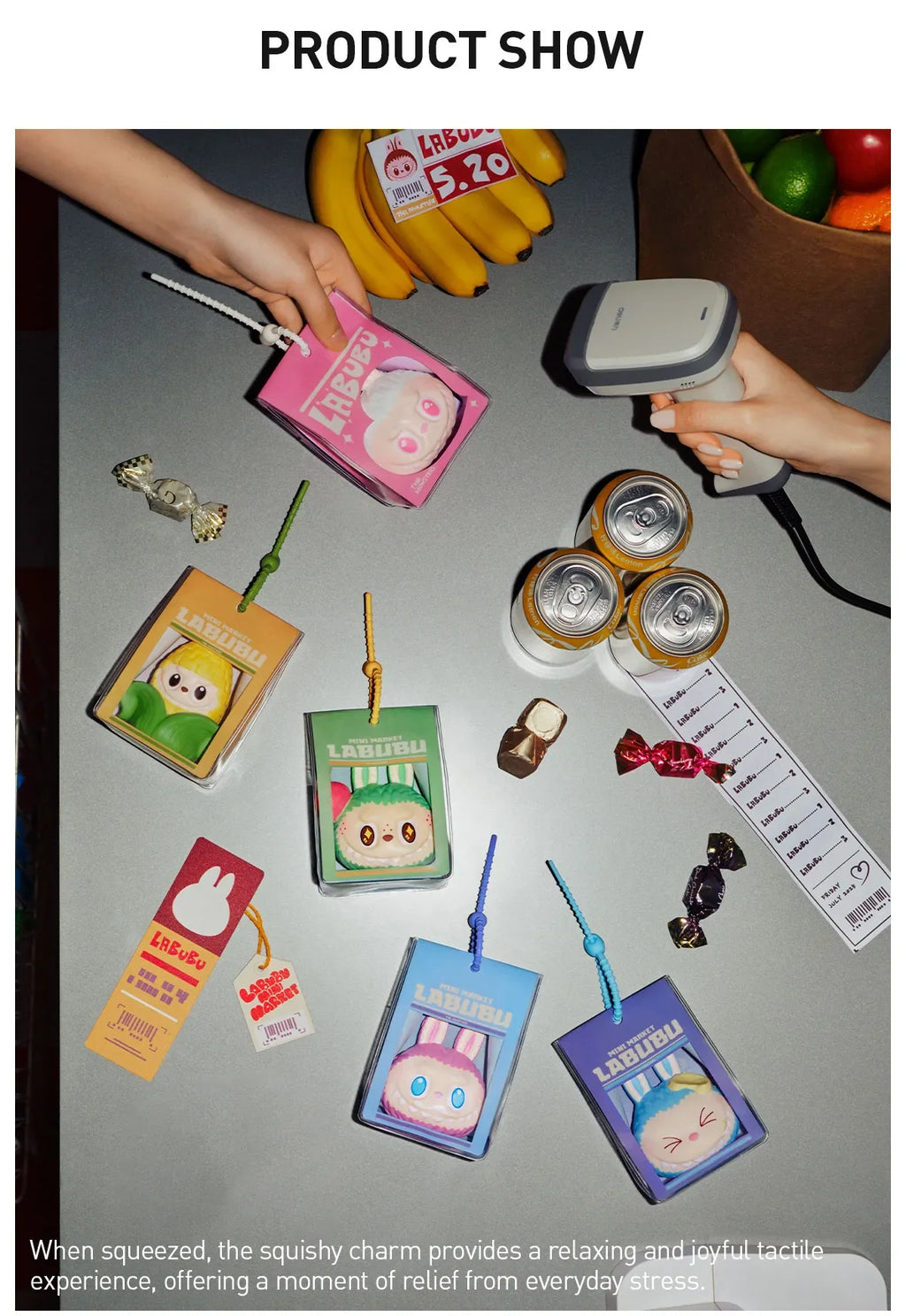 THE MONSTERS Labubu Wacky Mart Series-Squishy Charm Blind Box