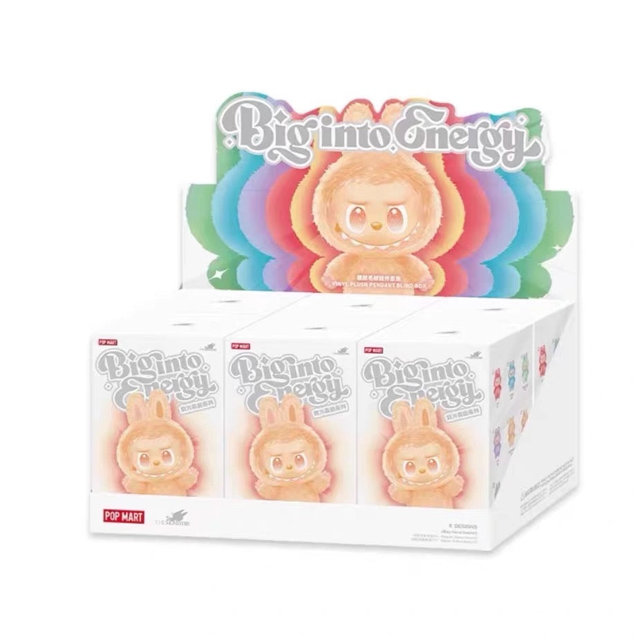 POP MART Labubu V3 Big Into Energy The Monsters Happiness Plush AUTHENTIC