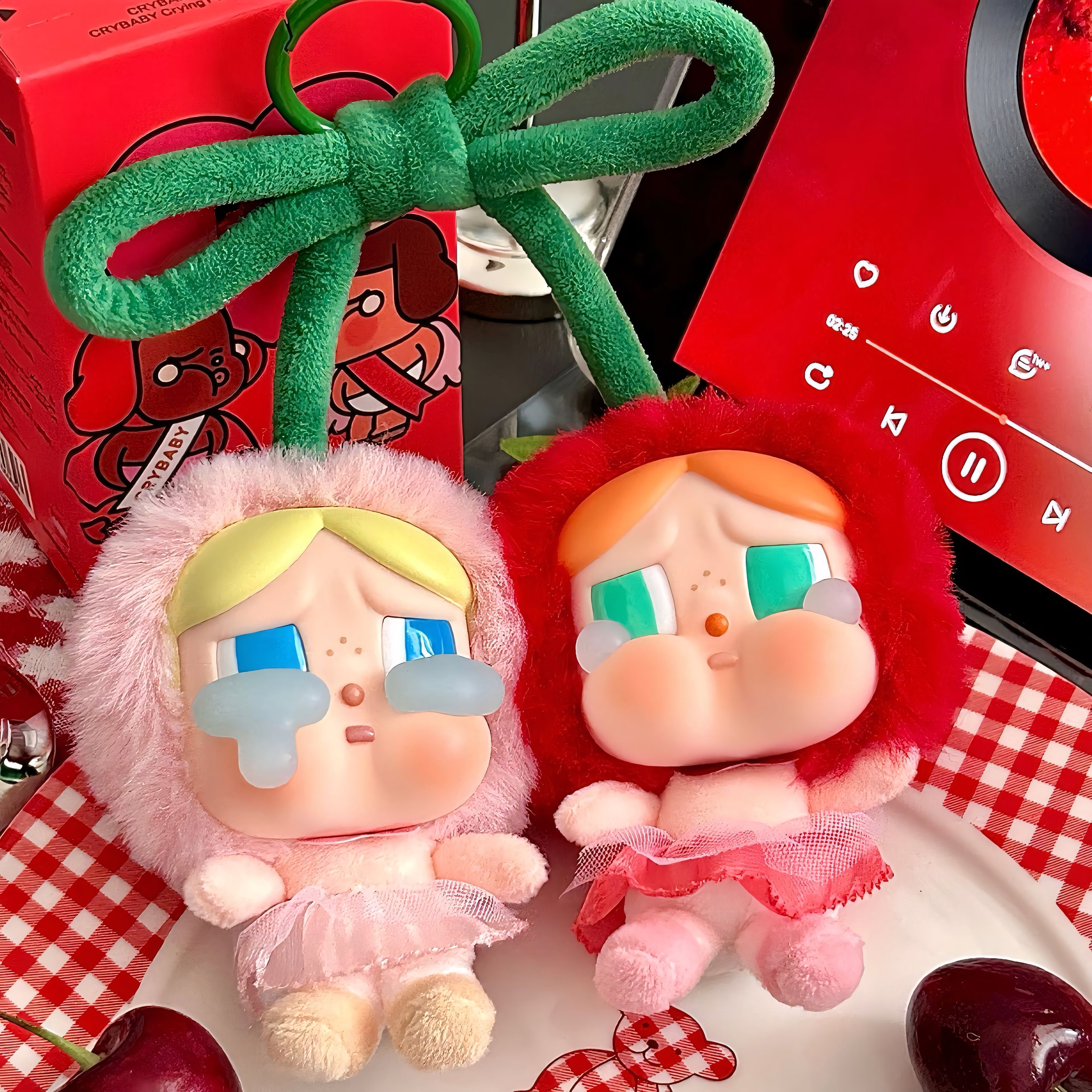 CRYBABY Crying For Love Series-Vinyl Plush Hanging Card (Love You Cherry Much)